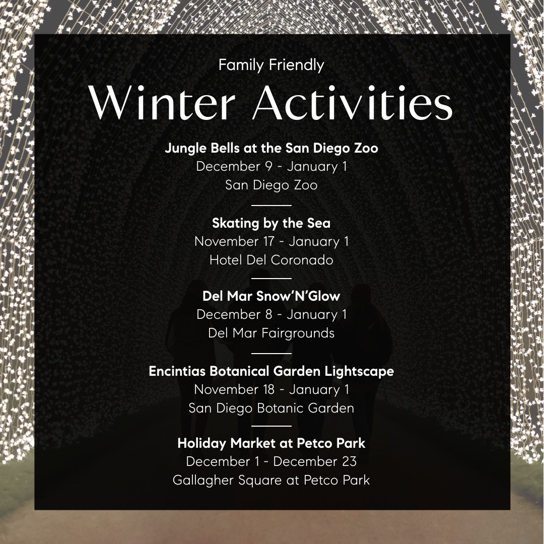 Five Family Friendly Winter Activities in San Diego