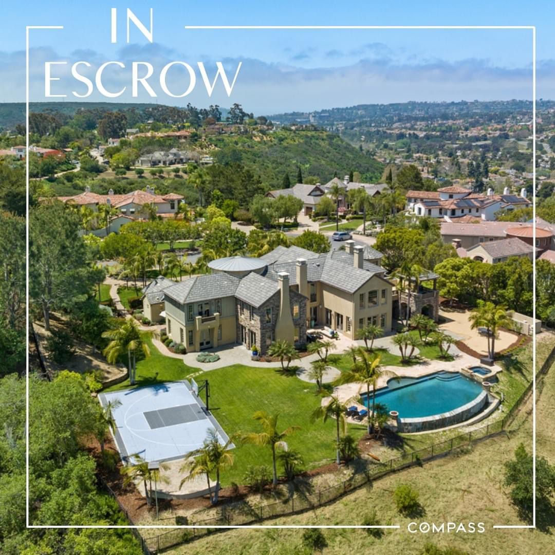 In Escrow/under contract! 5 BR/5.5 bath in Del Mar Mesa in Carmel Valley for $4,999,000